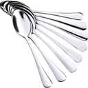 8 Pack Soup Spoons Dinner Spoon 18/10 Stainless Steel Tablespoon Table Soupspoons Dinnerspoon Small Spoon for Tea Coffee Dessert Heavy Duty, 6.7 Inch