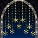 Kingdder Christmas Snowflakes Lights, Snowflakes Curtain Lights 16.4 ft/ 5 m 325 LED Window String Decoration for Christmas Party Home Bedroom Indoor Outdoor Garden(Warm White)