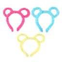 3 Pcs Plush Bear Ear Headbands Stretchy Fluffy Animal Ear Hairbands for Women Girls Party Cosplay Christmas Theme Daily Wear Cute Hair Accessories