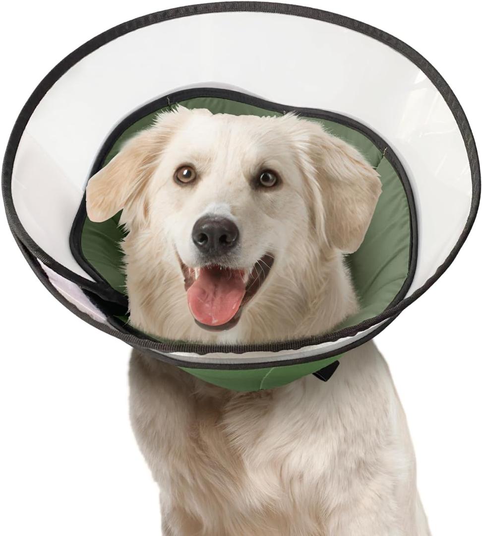 Soft Dog Cone Collar for Large  Dogs After Surgery, Cone for Dogs to Stop Licking, Adjustable Dog Recovery Lightweight Elizabethan Collar (XL)