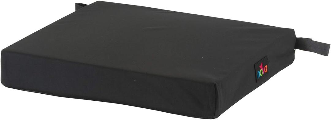NOVA Medical Products Gel & Memory Foam Seat & Wheelchair Cushion in 8 Sizes (from 16 x 16 to 18 x 24 Extra Wide), Comfortable & Durable Everyday Seat Cushion with Removable Water Resistant Cover, 2 or 3 Thick, Black