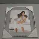 Malden International Designs 2386-80 Bead W/Wood Mat, Gray, 8x10