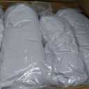 Trlyc Spandex Folding Chair Covers 100 Pcs Universal Fitted Dining Chair Cover Stretchy Slipcovers for Wedding Party Banquet Flat-Front Chairs Covers (White)