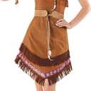 fun shack Native American Womens Costume, Maiden Princess Dress Up Outfit, Warrior Princess Costume for Halloween (Small)