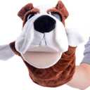 Plush Dog Puppy Open Mouth Hand Puppets Animal Toys Imaginative Pretend Play Storytelling