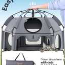 Catio Outdoor Cat Enclosure, Rywell 55 Extra Large Catio Pop Up Indoor Outdoor, Portable Cat Playpen Weatherproof with Removable Sunshade, Easy Setup Pet Enclosure for Cats Dogs