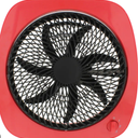 COOL WORKS Comfort Zone 10-Inch Table Fan with 3 Speeds, 180° Adjustable Head & Tilt – Quiet Desk Fan for Home, Bedroom, or Office, Red