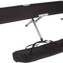 Trademark Innovations 75" Portable Folding Camping Bed and Cot (Black)