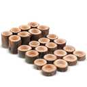 24PCS Wooden Tealight Candle Holder Set, Rustic Wood Tealight Holder with Natural Bark for Wedding Party Home Decor, 3 Sizes (1.6"/ 4cm Inner Diameter)