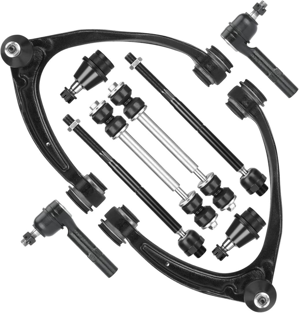 Front Suspension Upper Control Arms with Ball Joint Kit for Cadillac Chevy Escalade Chevrolet Avalanche Silverado Suburban Tahoe GMC Sierra Yukon (XL) 1500 2007-2013, 10PCS