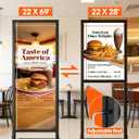 GUOHONG 2Pack Sign Holder Floor Stand, 2-In-1 Dual Size 2269 Inch & 2228 Inch All-Aluminum Alloy Poster Stand for Display Pedestal Sign Stand for Business, Office, Trade Show, Wedding (Frame Only)