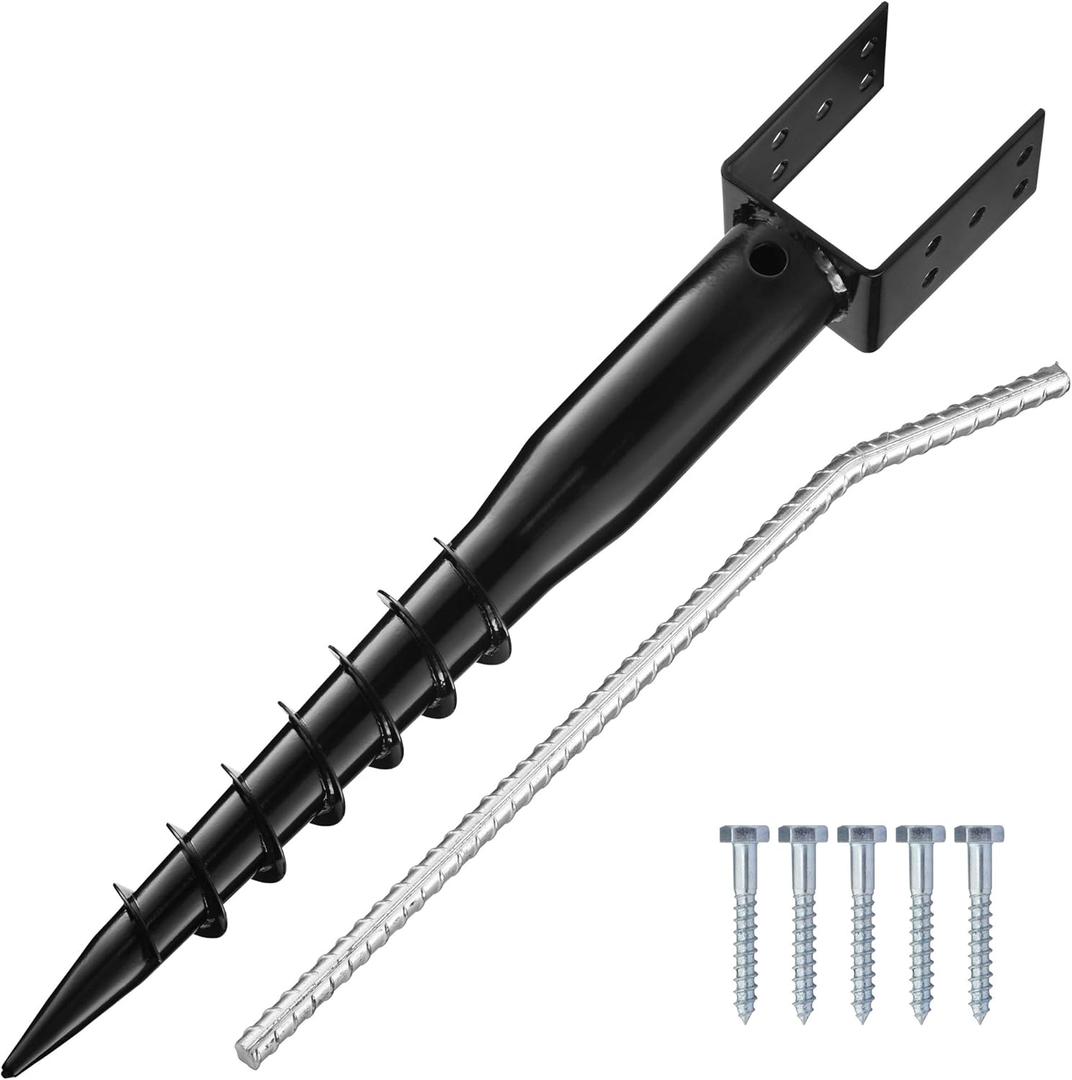 Premium No Dig Ground Anchor DIY Screw in U-Model 27 Inch Fits Standard 4x4 Post (3.5" X 3.5" Inch) Great for Mailbox and Fence Posts