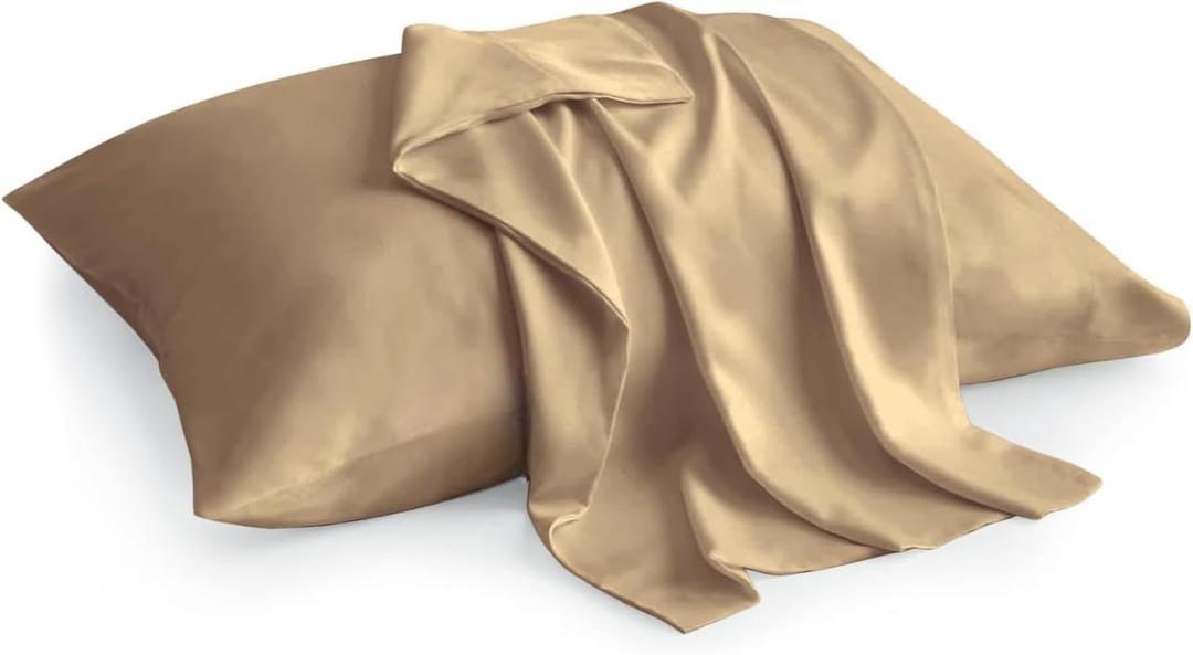 Toddler Pillowcase 100% Soft Egyptian Cotton 500 Thread Count with Zipper Closure Travel Pillow Cover Set of 2 PC mini Pillow case 12x16 Inch, Taupe