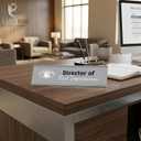 Director of First Impressions, Silver Frame Desk Sign (2x8)