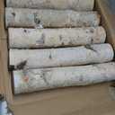 6 Pack Large Birch Logs for Fireplace Unfinished Wood Crafts DIY Home Decorative Burning(Logs:2.4"-3.1" Dia. x 16" Long)