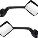Chrome Hood Mirror for Kenworth T680 Peterbilt 579 587，Side Rear Hood Mirrors Assembly for Kenworth Peterbilt Semi Trucks Accessories Driver & Passenger Side (A Pair)