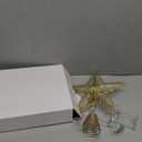 Joiedomi Christmas Tree Toppers 8" Gold Metal Star Decor with Battery Powered Treetop Ornaments with Warm White LED Lights for Xmas Holiday Party Indoor Decorations