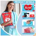 Blosssound 48 Pcs Nurses Gift Bags Nursing Candy Bags Small Loot Bag 6.5 x 9.8 in Bulk Plastic Thank You Nurses Goody Treat Bag Party Favor Bag for Medical Appreciation Week Grad Supplies