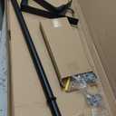 FIRJOY Closet Shelf with Hanging Rod, Heavy Duty (Black, 1 PACK 11.8" x 31.4")