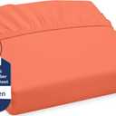 Royale Linens Fitted Sheet Queen - Ultra Soft 1800 Brushed Microfiber - Hotel Luxury Bottom Sheets - Wrinkle Free & Fade Resistant - Deep Pocket Fitted Sheet Only (Queen, Coral)