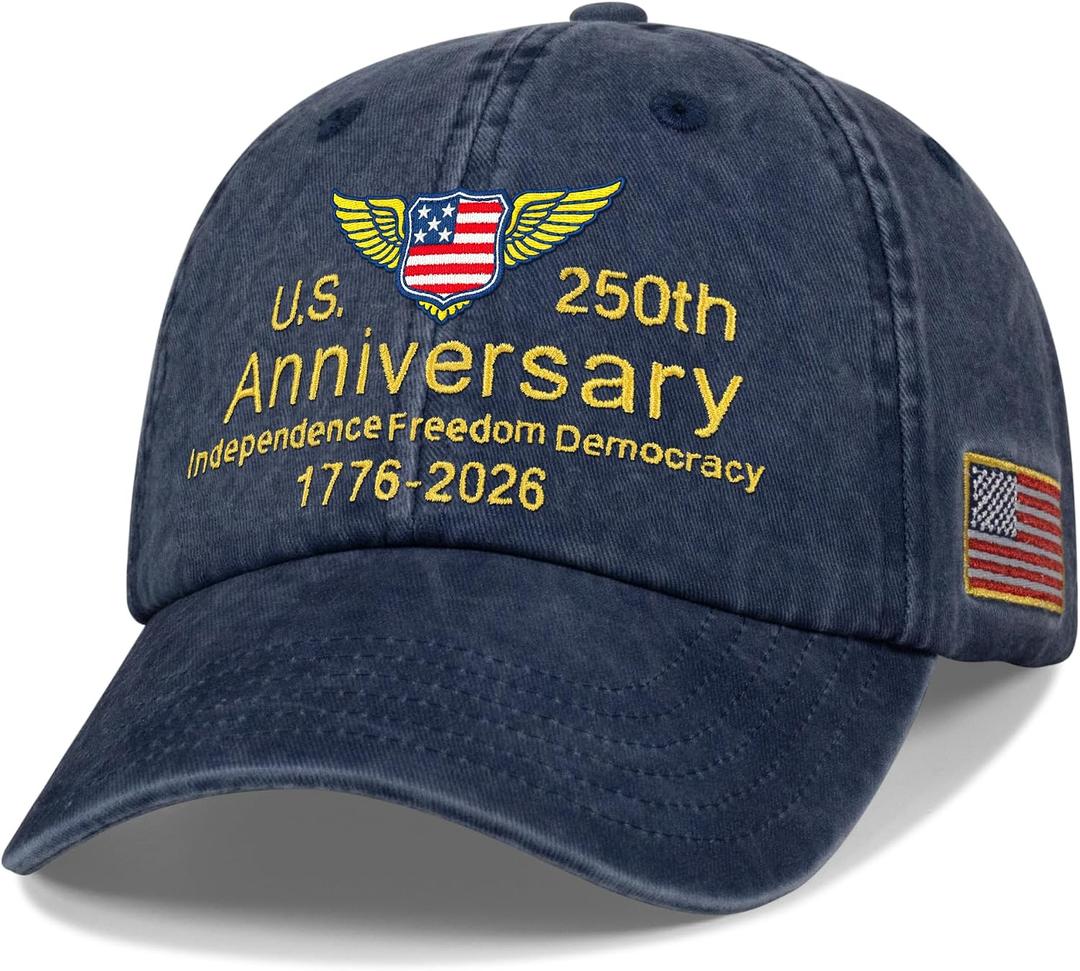 250 Anniversary USA Hat,United States of America 250th Anniversary Cap,US Patriotic Merchandise Gifts