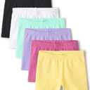 The Children's Place Girls Cartwheel Shorts (Medium, Multi Color 6-pack)