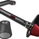 EVIL ENERGY Cold Air Intake Compatible for 2011-2023 Chrysler 300/300C, for 2011-2023 Dodge Challenger/Charger 3.6L, No Cutting or Drilling Needed, Includes Heat Shield & Pre-Filter, Black