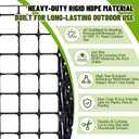 Gisafai 6x200ft (50gsm) Deer and Animal Fence Barrier Netting with 100 Zip Ties, Plastic Heavy Duty Mesh Fence Barrier, Ideal for Garden Netting, Against Bird, Fruit Plant Protection, Black