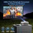 15000 Lumens Outdoor Movie Projector - Native 1080P HD Portable Projector with WiFi 6/Bluetooth 5.2, 300" Screen, 15 Keystone | Compatible with iPhone, Android, Fire Stick, PS5, Xbox(USB-C Cable)
