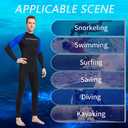Dive Skins for Women Men Full Body Swimsuit Rash Guard Scuba Skin Thin Wetsuit, One Piece Long Sleeve Quick Dry Diving Skin UV Protection Surfing Spandex Wet Suit for Snorkeling Water Sport, 2XL
