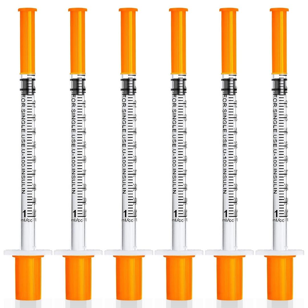 U-100 1ml 31ga Disposable Syringe with 31G x 8 mm (5/16'') Needle, Lab Dispensing Supplies, 20Pack 
