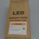 DRomance Flameless Window Candles with Remote and Timer, Battery Operated LED Taper Candles with Suction Cups Set of 6 Christmas Window Candle Holiday Decor(Gold Holders)