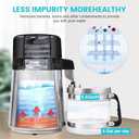 DC HOUSE Water Distiller 1 Gallon Distilled Water Machine, Stainless Steel Water Distillers for Home Countertop, 750W Distilled Water Maker Tabletop Distiller to Make Clean Water (Grey)