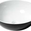 ALFI brand ABC906 Bathroom Sink, Black & White