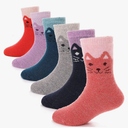 ANTSANG Kids Merino Wool Hiking Socks for Toddlers Boys Girls Warm Thick Thermal Crew Boot Heavy Cozy Gift Socks, 6 Pairs
