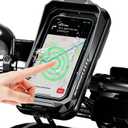 Kewig Bike Phone Mount Waterproof, Bicycle Phone Mount Holder Pouch with Sun Visor & Touch-Screen, Handlebar Phone Mount with 360 Rotation Bike Phone Holder Suitable for 4.0'' - 6.7'' Cellphones