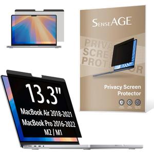 SenseAGE Magnetic Privacy Screen Filter for MacBook Air 13 Inch (2018-2021), Pro (2016-2022, M1, M2), Easy On/Off, Anti-Blue Light Privacy Screen Protector, Compatible with MacBook 13.3" Air Pro