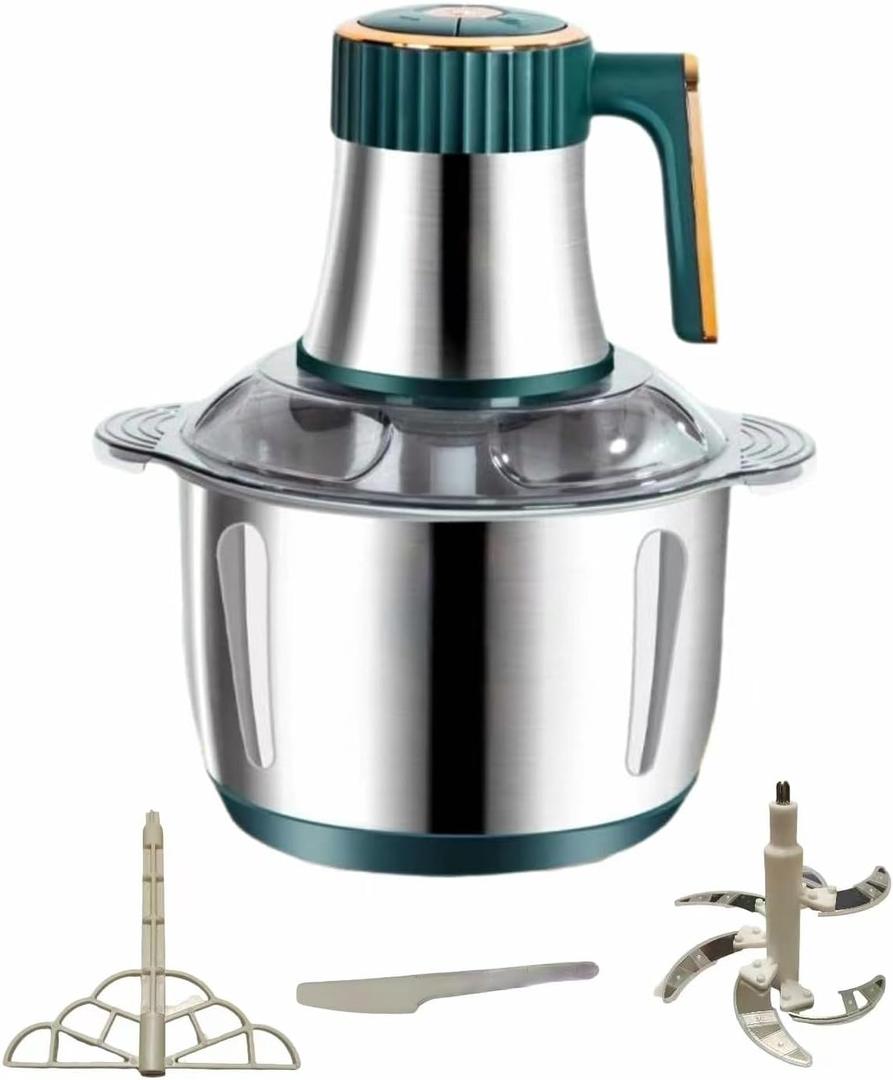 5L Electric Meat Grinder, Stainless Steel Dough Machine, 500w Strong Food Processing Machine, 5-Speed Mode, Used For Dough Stirring, Onion, Meat, Nuts, Fruits, Garlic, Vegetables, Baby Food