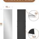 Delma Full Length Mirror,Large Floor Mirror with Aluminum Frame for Bedroom, Bathroom, Living Room,Wall Mount or Freestanding Design, Silver, 56" L x 15" W x 1Pcs