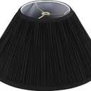 Aspen Creative 33141, Mushroom Pleated Traditional Spider Lamp Shade, Black, 6" Top x 14" Bottom x 18" Slant