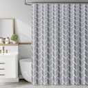 jinchan Grey and White Geometric Shower Curtain Chevron Arrow Farmhouse Shower Curtains for Bathroom Modern Waterproof Fabric with 12 Hooks 70x72 Inches
