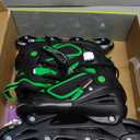 MammyGol Adjustable Inline Skates for Kids Boys Girls Youth Beginner with Light up Wheels Ages 4-16 (Green)