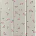 Pink Flower Case for iPad Air with Pencil Holder, Acrylic Case for iPad Pro, for iPad 2018 2020 2022 Cover, for iPad 9.7"/ 10.2"/ 10.9"/ 11 12.9 inch (iPad 7/8/9th 10.2'')