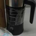 Milk Frother, 4-in-1 Milk Frother and Steamer, 10.1oz/300ml Automatic Hot and Cold Foam Maker and Milk Warmer, Electric Milk Frother for Coffee, Latte, Cappuccino, Matcha(Black)