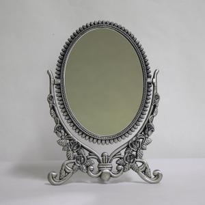 Desktop Mirror Embossed Rose Double Sided Zinc Alloy Mirror Makeup Vanity Mirror