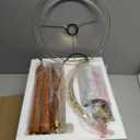 62.5" Gold Floor Lamp for Living Room Dimmable Standing Lamp with Remote & Foot Switch, 3 Color Temperatures Arc Tall Lamp Wood Mid Century Modern Floor Lamps for Bedroom Office, 9W Bulb Included