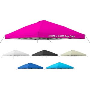 10x10 Canopy Replacement Top Cover with Air Vent, 210D Silver Coated Waterproof Polyester, Pop Up Tent Cover for Straight Leg Canopy Frame, Canopy Top Only
