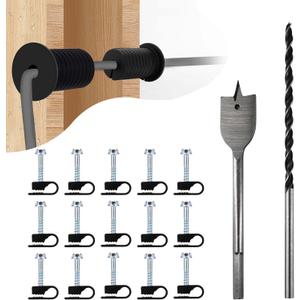 Starlink Cable Routing Kit,Starlink Cable Installation Kit,Starlink Mounting Accessories,2* Grommets, 1" Spade Drill Bit, 5/16" Drill Bit, 15 Wall Clamps (Black)