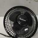 HOLMES 6" Table Fan, 75° Oscillation, 3 Speeds, 15° Adjustable Head Tilt, Ideal for Home, Bedroom or Office, Black