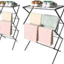 happhom Clothes Drying Rack, Foldable Drying Rack Clothing, Laundry Drying Rack, Expandable and Collabsible Drying Rack, Free-Standing Large Clothes Dryer, Space Saving Indoor&Outdoor, Silver